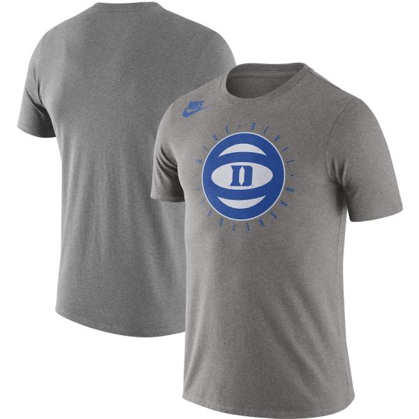 ナイキ メンズ Tシャツ Duke Blue Devils Nike Basketball Phys Ed Team T-Shirt  Heathered Gray :4244673:バッシュ アパレル troisHOMME 通販 