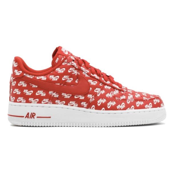 希少RED】NIKE AIR FORCE 1 '07 QS【ロゴだらけ】