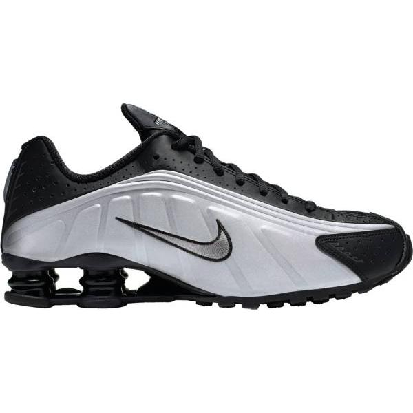 nike shox r4 white and black