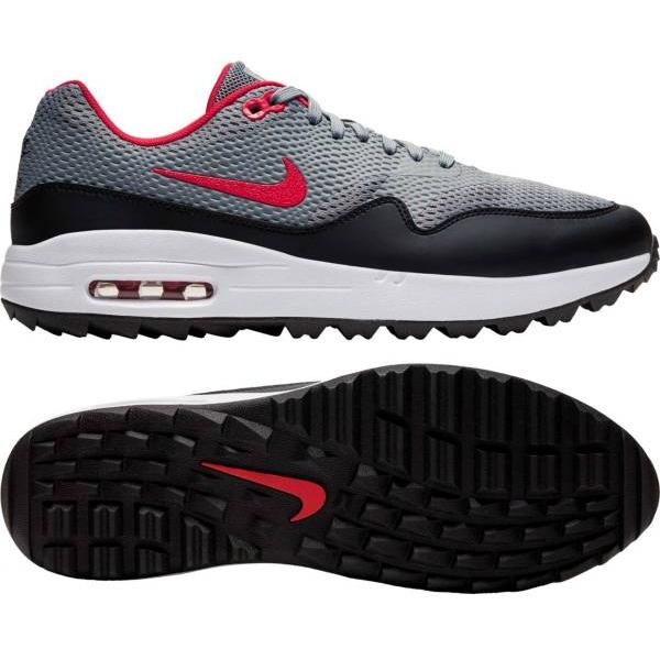 Nike 2020 Air Max 1 G GOLF Shoes GREY UNIVERSITY Red White. 29.5
