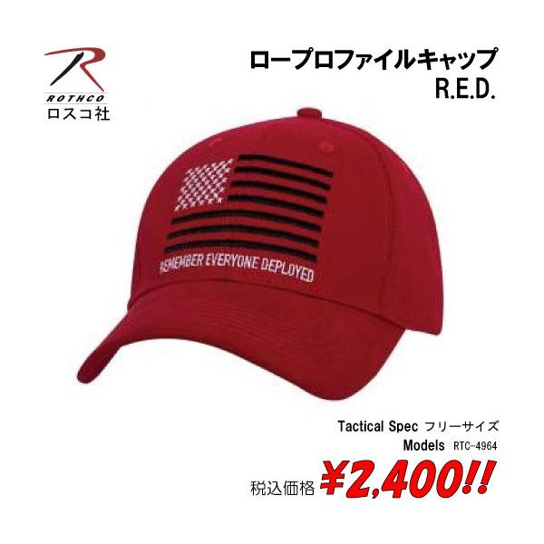 帽子 ミリタリー サバゲー ロープロファイルキャップ　R.E.D.