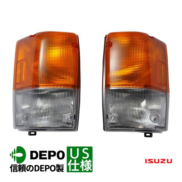 DEPO いすゞ NEWエルフ 平成5年11月〜平成14年6月 US仕様 コーナーランプ ライト 左右セット 運転席側 右側 右 助手席側 左側 左 海外仕様 :d104:トラックチューナーズ !店 通販 三菱ふそう NEWキャンター 24V 平成5年11月〜平成14年6月 純正タイプ テールライト テールランプ 運転席側 右側 右