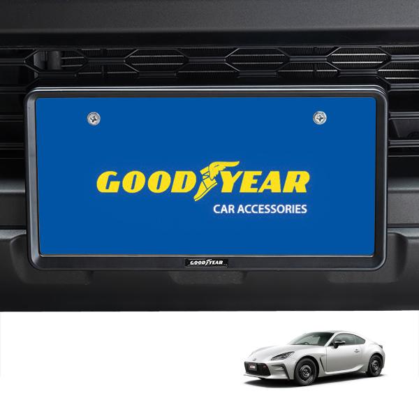 メーカー：GOODYEAR品名：GOODYEARロゴ入 ナンバーフレーム管理番号：g2291X2-TY-33内容物：本体×2セット(フロント/リア分)カラー：マットブラック材質：ABS樹脂取付方法：共締め/両面テープ備考：-適合車種：汎用品...