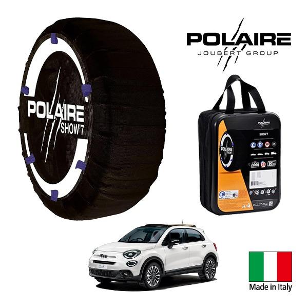 POLAIRE正規品 フィアット 500X ブレッザ 3BA-33413PM 215/55R17 17インチ フロント スノーソックス 布 タイヤ チェーン 非