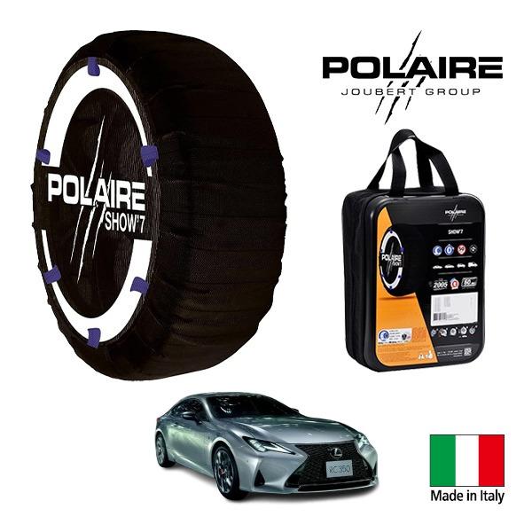 POLAIRE正規品 レクサス RC RC350 ファイナルエディション 3BA-GSC10 265/35R19 19インチ リア スノーソックス 布 タイヤ 