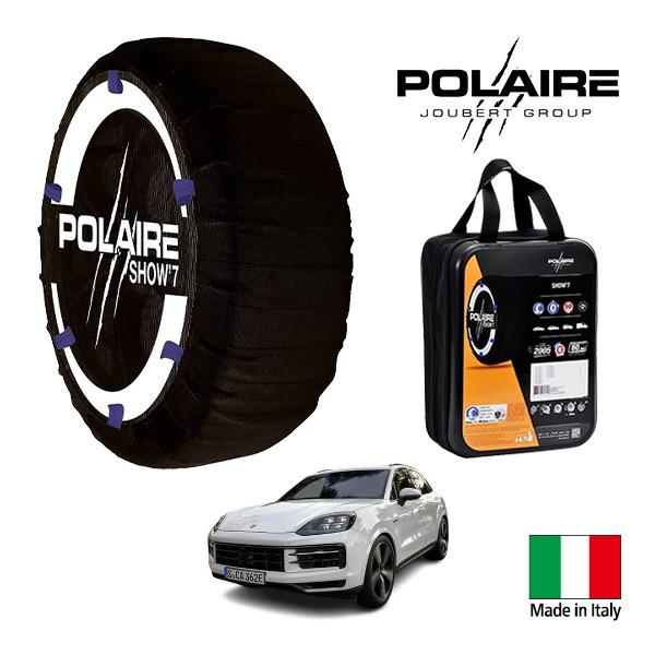 POLAIRE正規品 ポルシェ カイエン カイエンS E-ハイブリッド 3LA-E3RL 295/45R20 20インチ 4WD スノーソックス 布 タイヤ チ
