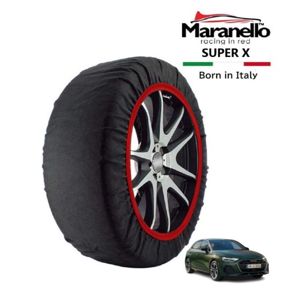Maranello正規品 スノーソックス アウディ A3 スポーツバック 30TFSI 3AA-GYDXD フロント 225/45R17 17インチ SUPER
