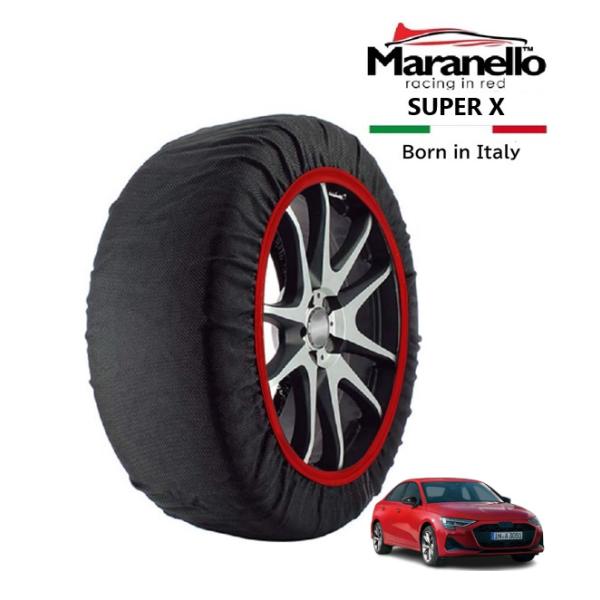 Maranello正規品 スノーソックス アウディ A3 セダン アーバンモード 3AA-GYDXD フロント 225/45R17 17インチ SUPER X 