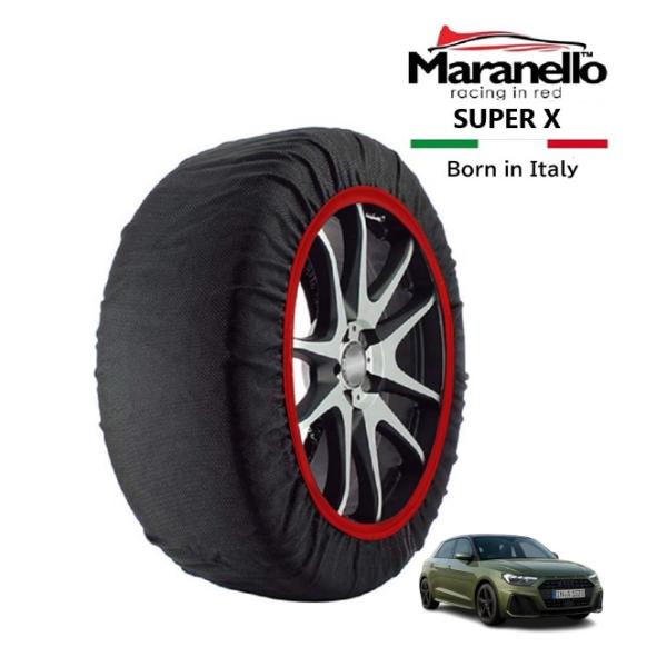 Maranello正規品 スノーソックス アウディ A1 スポーツバック アーバンシック 3BA-GBDKL フロント 215/45R17 17インチ SUPE