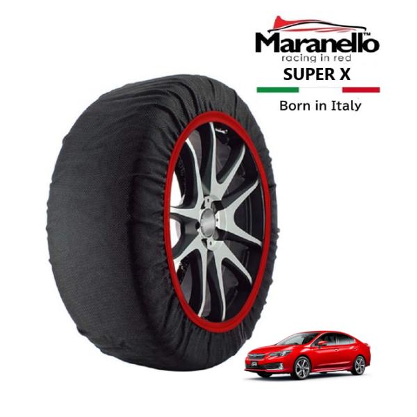 Maranello スバル インプレッサ G4 195/65R15 205/55R16 15 16 フロント スノーソックス SUPER X 布製 タイヤ チェ