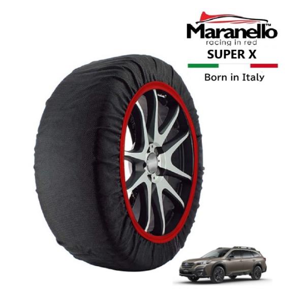Maranello スバル レガシィアウトバック 215/45R17 17インチ 4WD スノーソックス SUPER X 布 タイヤ チェーン 非金属 マラネロ