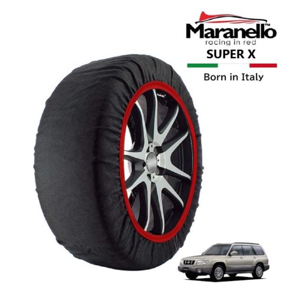Maranello マラネロ スバル フォレスター 225/45R17 17インチ 4WD スノーソックス SUPER X 布 タイヤ チェーン 非金属 マラネ