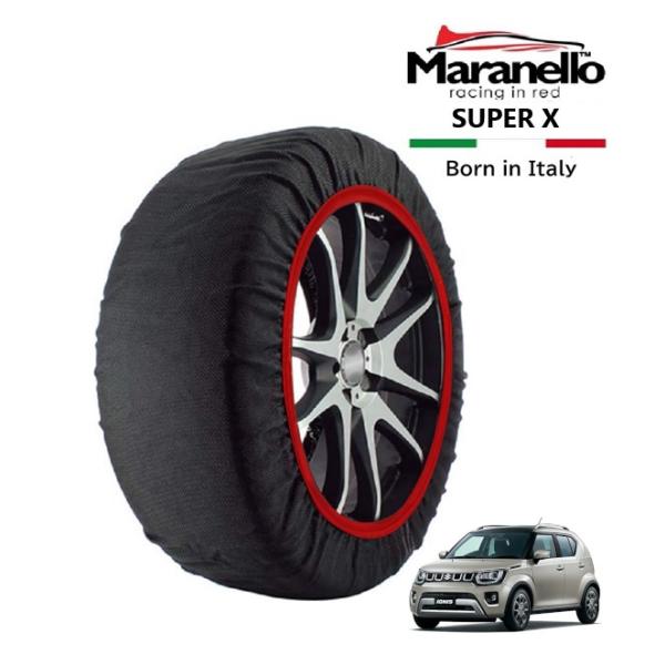 Maranello正規品 スノーソックス スズキ イグニス ハイブリッドMF 5AA-FF21S 4WD 175/60R16 16インチ SUPER X 布 タ