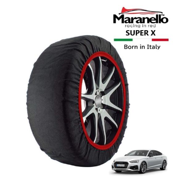 Maranello正規品 スノーソックス アウディ A5 スポーツバック 45TFSI クワトロ S 3AA-F5DDWL 4WD 255/35R19 19イン