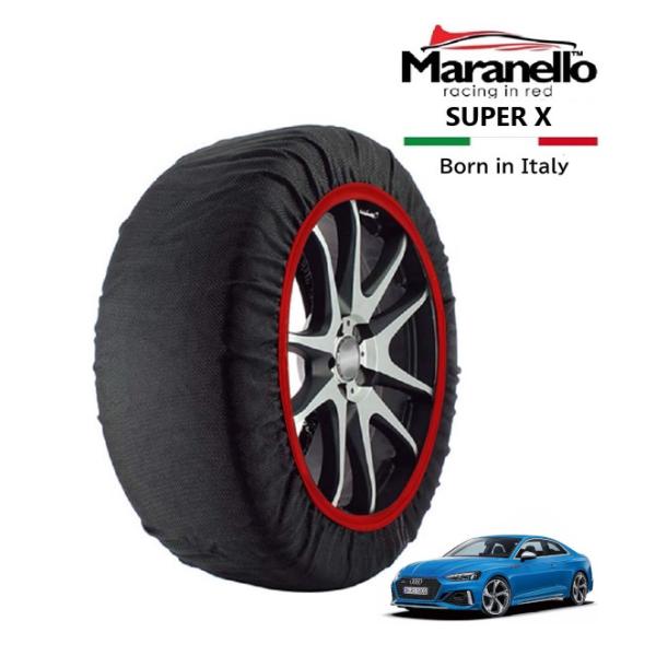 Maranello正規品 スノーソックス アウディ RS5 ベースグレード 3BA-F5DECF 4WD 275/30R20 20インチ SUPER X 布製 
