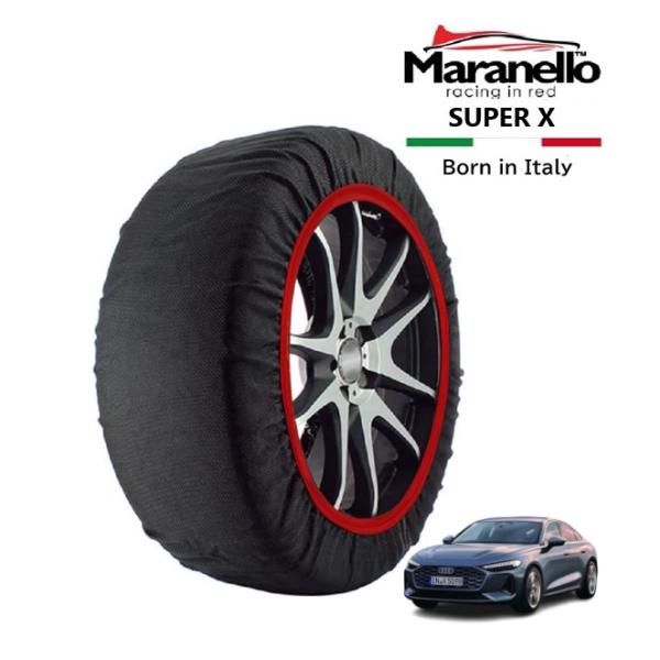 Maranello正規品 スノーソックス アウディ A5 TDIクワトロ 150kW 3CA-FU20 4WD 225/55R17 17インチ SUPER X 