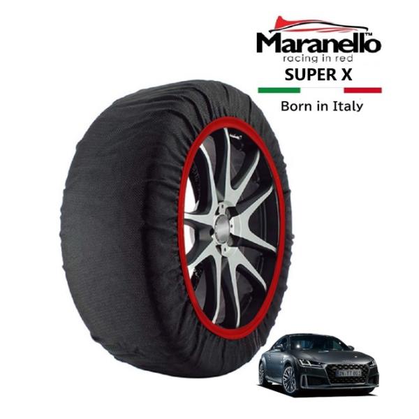 Maranello正規品 スノーソックス アウディ TTクーペ 45TFSI クワトロ 3BA-FVDNPF 4WD 245/40R18 18インチ SUPER