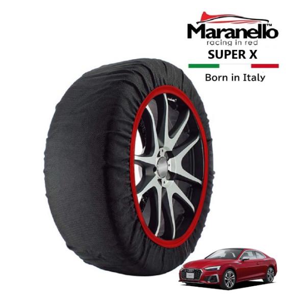 Maranello正規品 スノーソックス アウディ S5 ベースグレード 3BA-F5CWGF 4WD 255/35R19 19インチ SUPER X 布 タイ