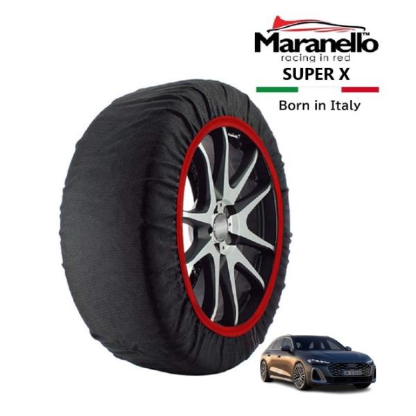 Maranello正規品 スノーソックス アウディ S5アバント ベースグレード 3AA-FUS 4WD 245/40R19 19インチ SUPER X 布製 