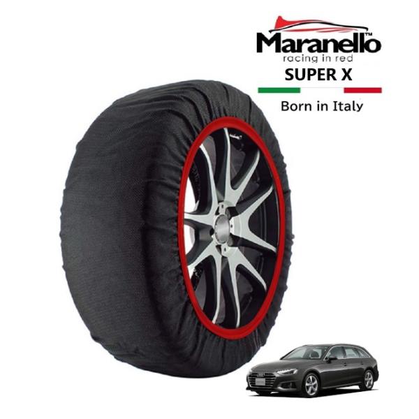 Maranello正規品 スノーソックス アウディ A4アバント 35TFSI Sライン 3AA-8WDEM フロント 245/40R18 18インチ SUPE