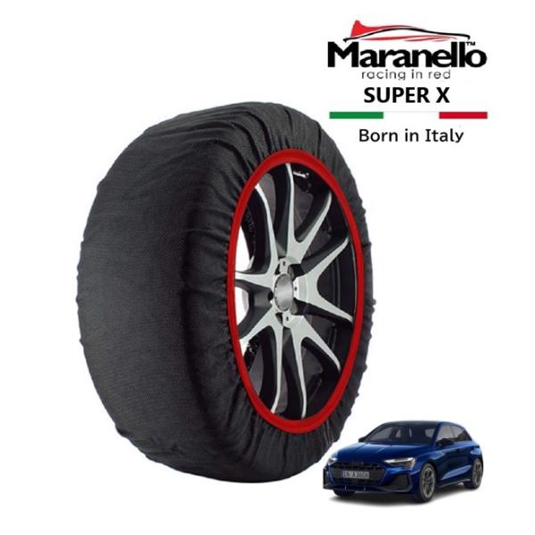 Maranello正規品 スノーソックス アウディ A3 スポーツバック 40TFSI クワトロ S 3BA-GYDNNF 4WD 225/40R18 18イン