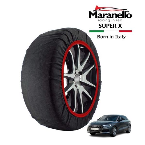 Maranello正規品 スノーソックス アウディ A3 スポーツバック Sラインプラス 3AA-GYDXD フロント 225/40R18 18インチ SUPE