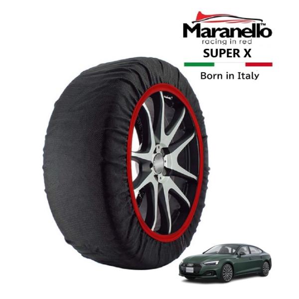 Maranello正規品 スノーソックス アウディ A5 スポーツバック 40TDI クワトロ 3CA-F5DTPL 4WD 245/40R18 18インチ S