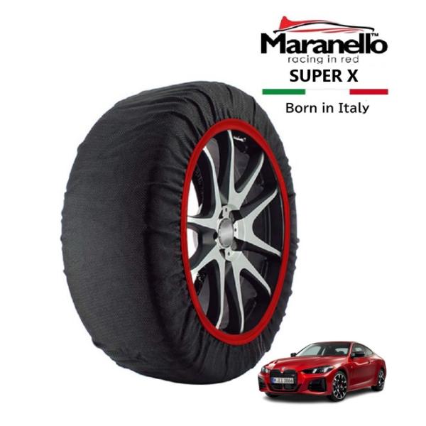Maranello正規品 スノーソックス BMW 4シリーズ 420i クーペ Mスポーツ 3BA-12AP20 リア 225/45R18 18インチ SUPE