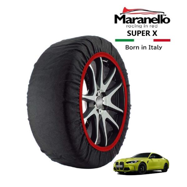 Maranello正規品 スノーソックス BMW M4 M4クーペ 3BA-52AZ30 リア 285/35R19 19インチ SUPER X 布製 タイヤ チ