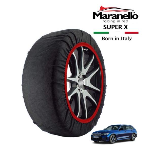 Maranello正規品 スノーソックス BMW 3シリーズ 318iツーリング シャドー 3BA-6K20 リア 255/35R19 19インチ SUPER 