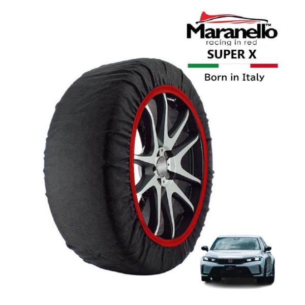 Maranello正規品 スノーソックス ホンダ シビック タイプR レーシングブラック 5BA-FL5 フロント 265/30R19 19インチ SUPER 
