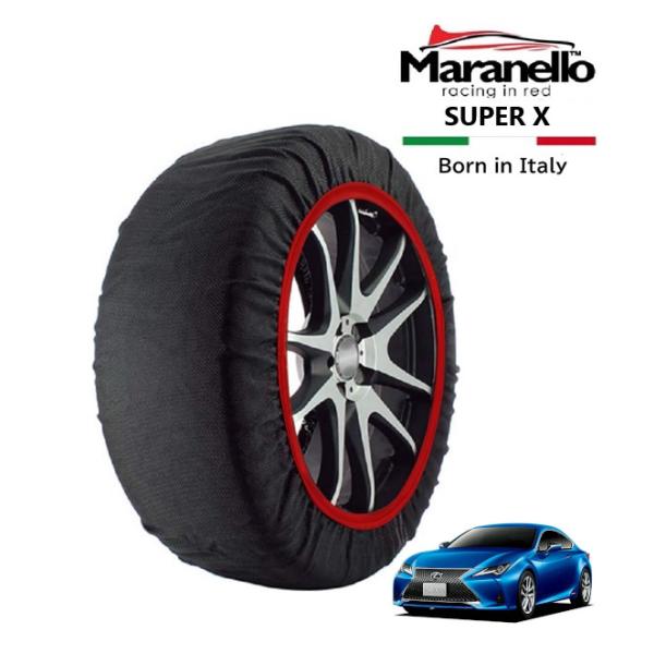 Maranello正規品 スノーソックス レクサス RC300h Fスポーツ AVC10 リア 235/40R19 19インチ SUPER X 布製 タイヤ チ