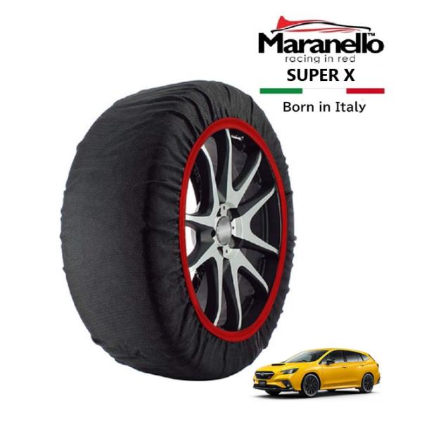 Maranello正規品 スノーソックス スバル レヴォーグ STIスポーツR-ブラックリミテッドII VN5 4WD 225/45R18 18インチ SUPE
