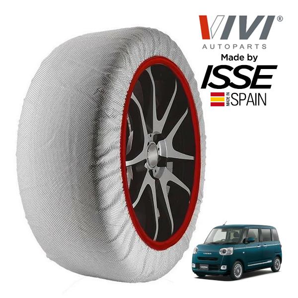 VIVI正規品 ISSE製造 ダイハツ ムーヴキャンバス セオリーG インテリア 5BA-LA860S 155/65R14 14インチ 4WD スノーソックス 