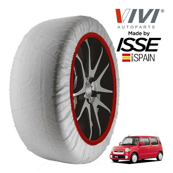 VIVI正規品 ISSE製造 SNOW SOCKS ダイハツ ミラココア L685S 155/65R14 14インチ 4WD スノーソックス 布 タイヤ チェー