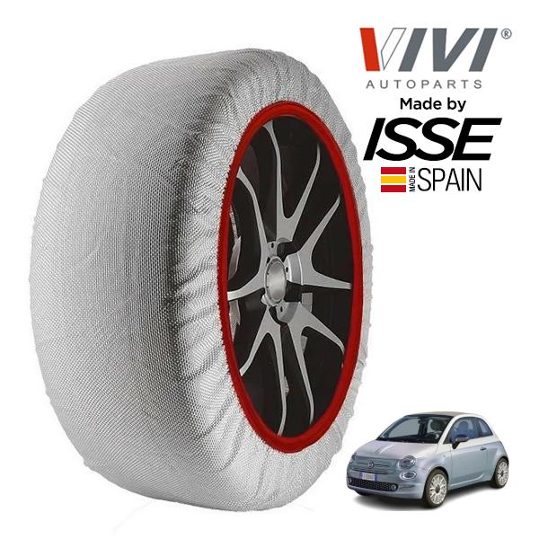 VIVI正規品 ISSE製造 フィアット 500C コレッツィオーネ1957 3BA-31212 195/45R16 16インチ フロント スノーソックス 布製