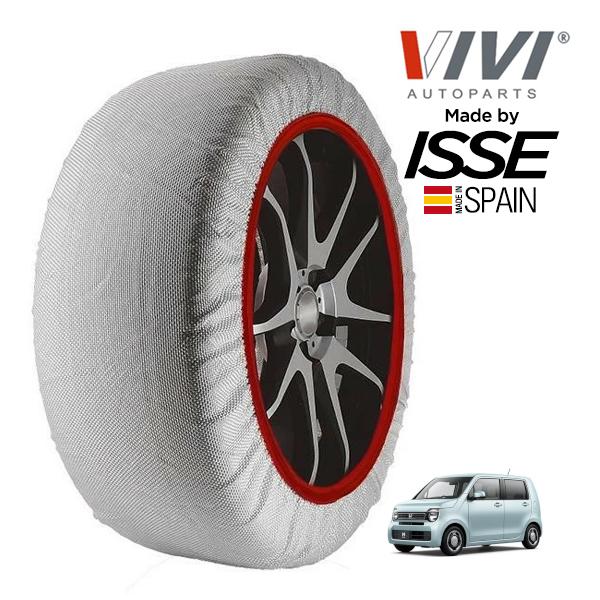 VIVI正規品 ISSE製造 ホンダ N-WGN エヌワゴン JH4 155/65R14 14インチ 4WD スノーソックス 布製 タイヤ チェーン 非金属 ス