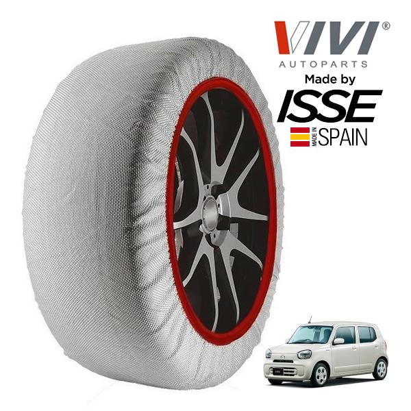 VIVI正規品 ISSE製造 SNOW SOCKS マツダ キャロル HB97S 155/65R14 14インチ フロント スノーソックス 布 タイヤ チェーン