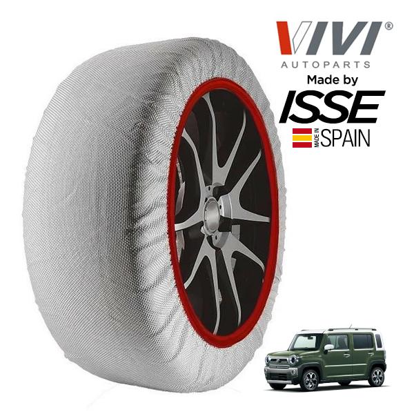 VIVI正規品 ISSE製造 マツダ フレアクロスオーバー ハイブリッドXL MS52S 165/60R15 4WD スノーソックス 布製 タイヤ チェーン 非