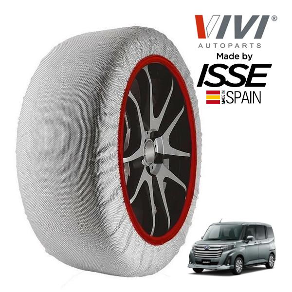 VIVI正規品 ISSE製造 スバル ジャスティ ベースグレード 5BA-M900F 165/65R14 14インチ フロント スノーソックス 布製 タイヤ チ