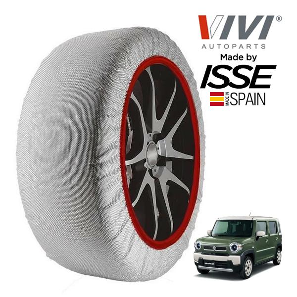 VIVI正規品 ISSE製造 スズキ ハスラー ハイブリッドGターボ 4AA-MR52S 165/60R15 15インチ 4WD スノーソックス 布 タイヤ チ