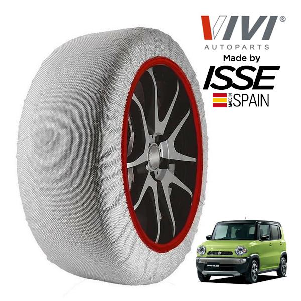 VIVI正規品 ISSE製造 SNOW SOCKS スズキ ハスラー MR31S 165/60R15 15インチ フロント スノーソックス 布 タイヤ チェーン