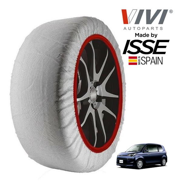 VIVI正規品 ISSE製造 トヨタ スペイド NSP140 175/60R14 14インチ フロント スノーソックス 布製 タイヤ チェーン 非金属 スペイン
