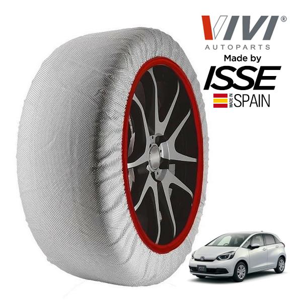 VIVI正規品 ISSE製造 ホンダ フィット e:HEV X 6AA-GR4 185/60R15 15インチ 4WD スノーソックス 布製 タイヤ チェーン 