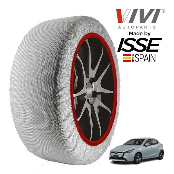 VIVI正規品 ISSE製造 マツダ MAZDA2 DJ5FS 185/65R15 185/60R16 15 16 インチ フロント スノーソックス 布製 タイ