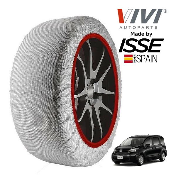 VIVI正規品 ISSE製造 トヨタ シエンタ X 5BA-MXPC10G 185/65R15 15インチ フロント スノーソックス 布 タイヤ チェーン 非金