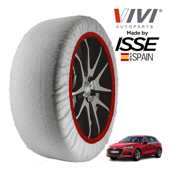 VIVI正規品 ISSE製造 アウディ A3 スポーツバック Sライン 1st 3AA-GYDXD 225/40R18 18インチ フロント スノーソックス 布