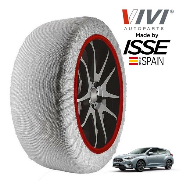 VIVI正規品 ISSE製造 スバル インプレッサ スマートエディション 3BA-GU7 205/50R17 17インチ 4WD スノーソックス 布製 タイヤ 