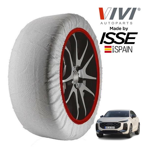 VIVI正規品 ISSE製造 アウディ Q3スポーツバック ローンチ 3AA-FJ15 255/45R19 19インチ フロント スノーソックス 布製 タイヤ 