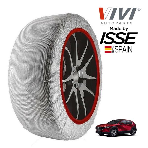 VIVI正規品 ISSE製造 マツダ CX-30 ハイブリッド DMFP 215/55R18 18インチ フロント スノーソックス 布 タイヤ チェーン 非金属
